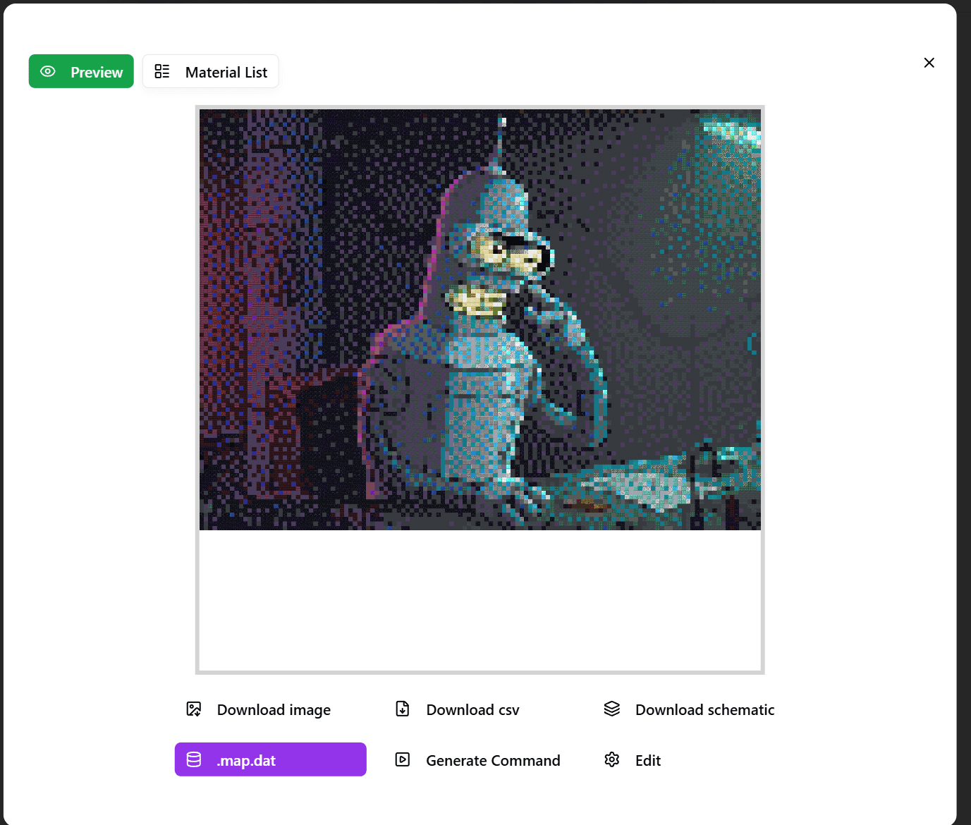 이미지를 맵 아트로 변환